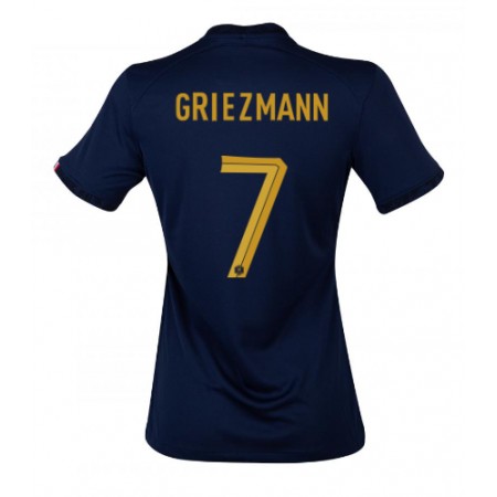 Virallinen pelipaita Ranska Antoine Griezmann 7 Koti World Cup 2022 Lyhythihainen - Naisten